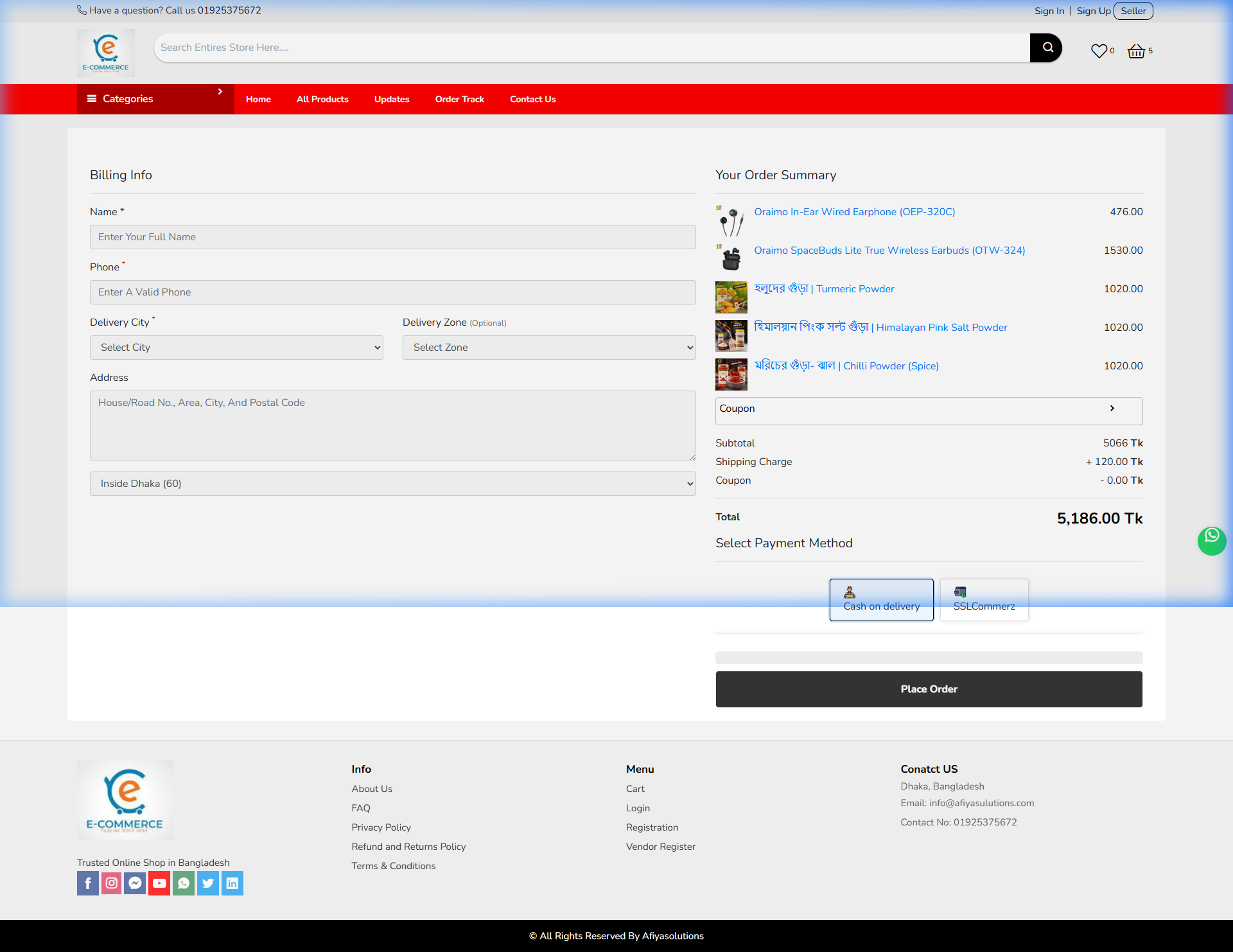 Checkout Page Screenshot